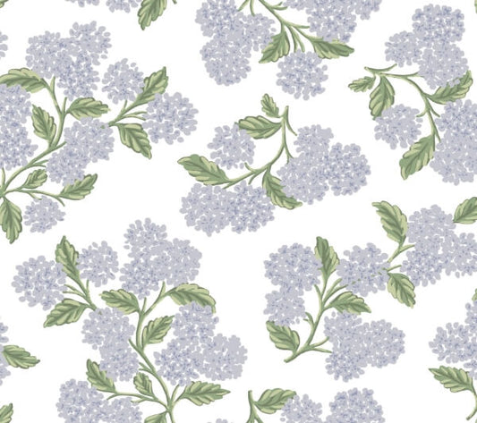 Hydrangea Lilac & White Peel & Stick Wallpaper