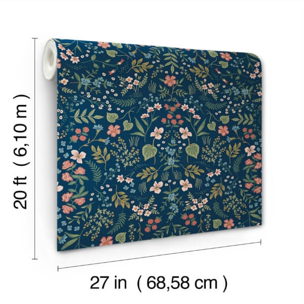 Wildwood Navy Peel & Stick Wallpaper