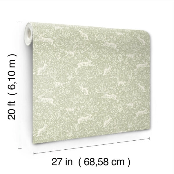 Fable Mint Peel & Stick Wallpaper