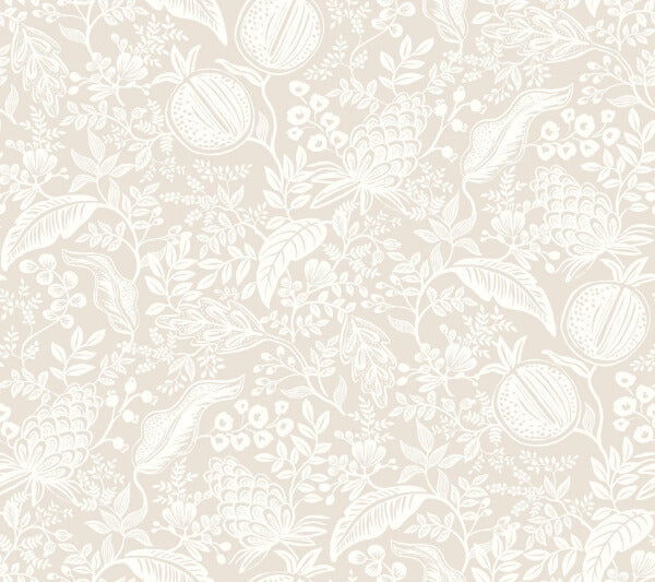 Pomegranate Beige & White Peel & Stick Wallpaper
