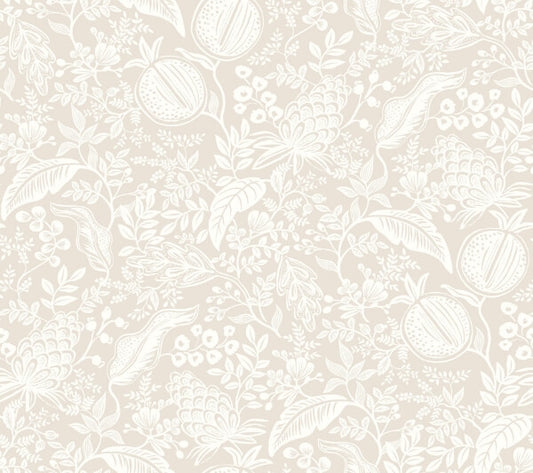 Pomegranate Beige & White Peel & Stick Wallpaper
