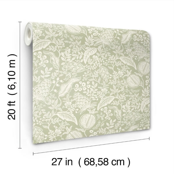 Pomegranate Pistachio Peel & Stick Wallpaper