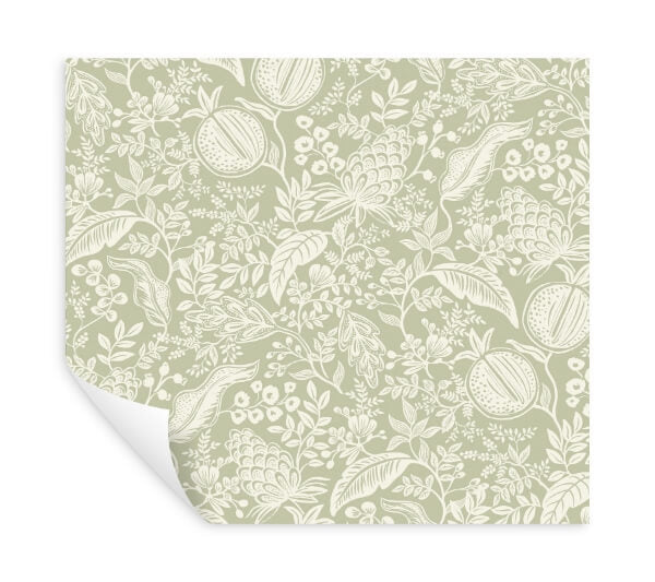 Pomegranate Pistachio Peel & Stick Wallpaper