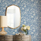 Pomegranate Blue & Ivory Peel & Stick Wallpaper
