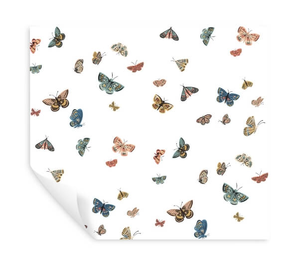 Butterfly House White Peel & Stick Wallpaper
