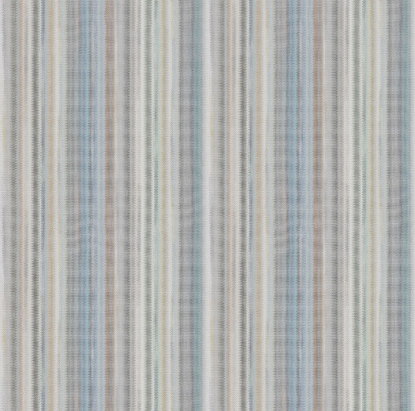 Striped Sunset Blue Grey Peel & Stick Wallpaper