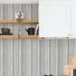 Striped Sunset Blue Grey Peel & Stick Wallpaper
