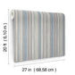 Striped Sunset Blue Grey Peel & Stick Wallpaper
