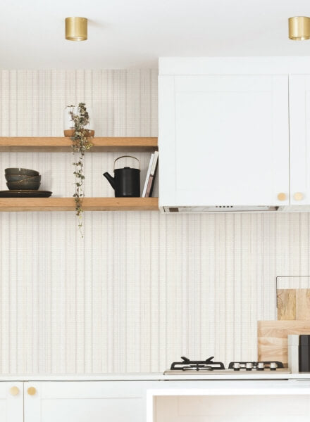 Striped Sunset Beige Peel & Stick Wallpaper