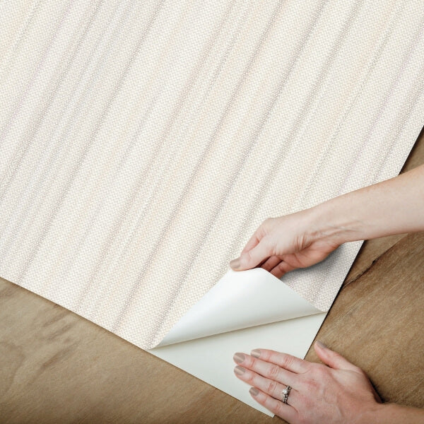 Striped Sunset Beige Peel & Stick Wallpaper