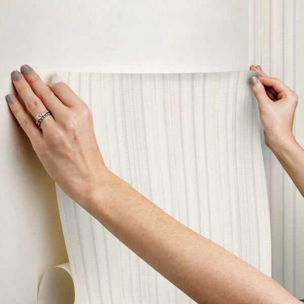 Striped Sunset Beige Peel & Stick Wallpaper