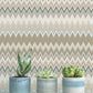 Zig Zag Green Peel & Stick Wallpaper