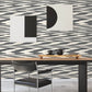 Flamed Zig Zag Black Peel & Stick Wallpaper