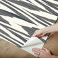 Flamed Zig Zag Black Peel & Stick Wallpaper