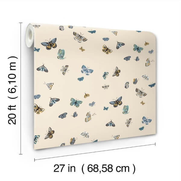 Butterfly House Linen Peel & Stick Wallpaper