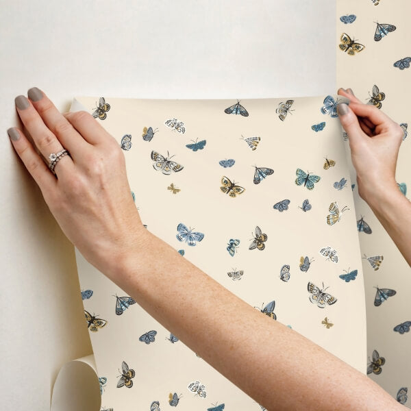 Butterfly House Linen Peel & Stick Wallpaper