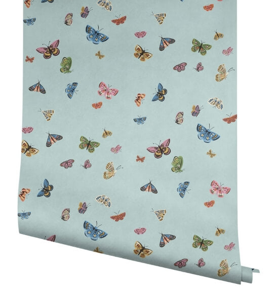 Butterfly House Light Blue Peel & Stick Wallpaper
