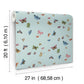 Butterfly House Light Blue Peel & Stick Wallpaper
