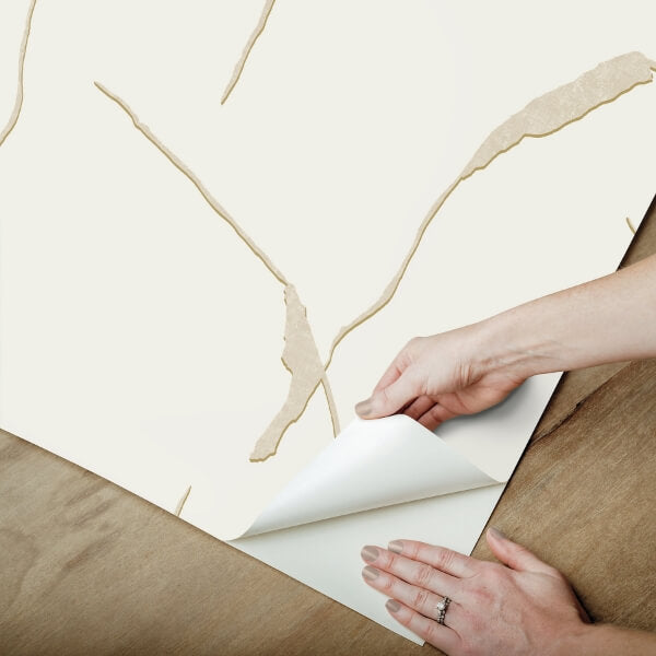 Ivory Coast Caramel & Gold Premium Peel + Stick Wallpaper