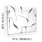 Ivory Coast Navy & Glint Premium Peel + Stick Wallpaper