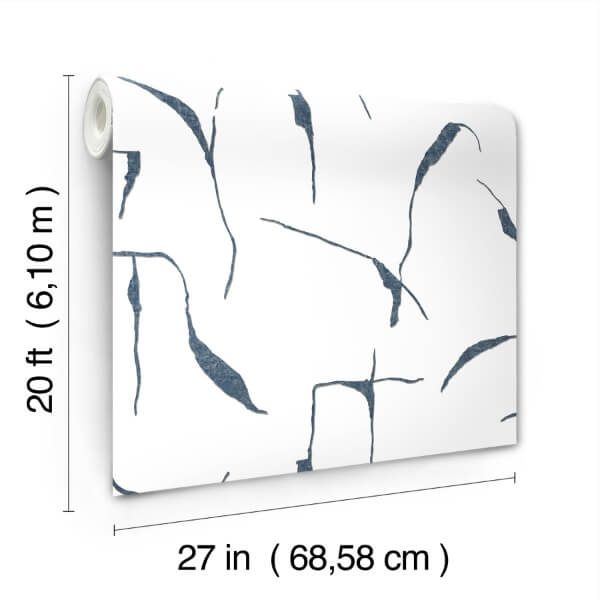 Ivory Coast Navy & Glint Premium Peel + Stick Wallpaper