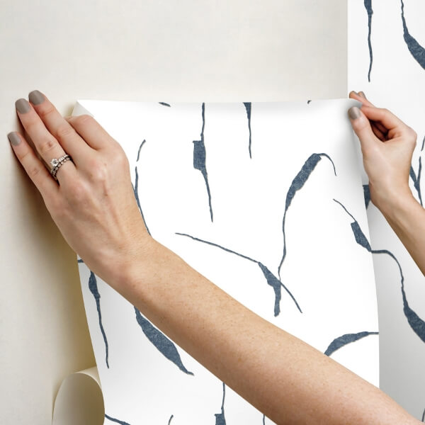 Ivory Coast Navy & Glint Premium Peel + Stick Wallpaper