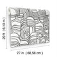 Featherwork Black & White Premium Peel + Stick Wallpaper