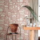 Featherwork Red Premium Peel + Stick Wallpaper