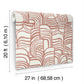 Featherwork Red Premium Peel + Stick Wallpaper