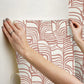 Featherwork Red Premium Peel + Stick Wallpaper