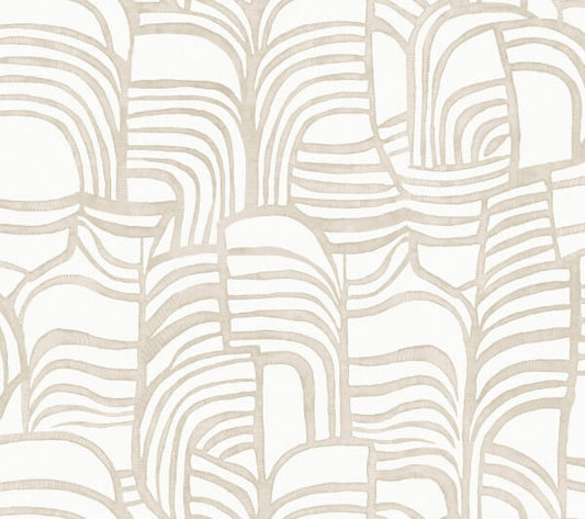 Featherwork Linen Premium Peel + Stick Wallpaper
