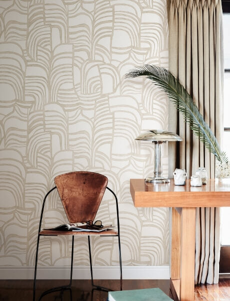 Featherwork Linen Premium Peel + Stick Wallpaper