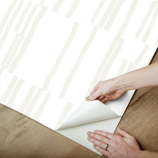Koso Pearl & White Premium Peel + Stick Wallpaper