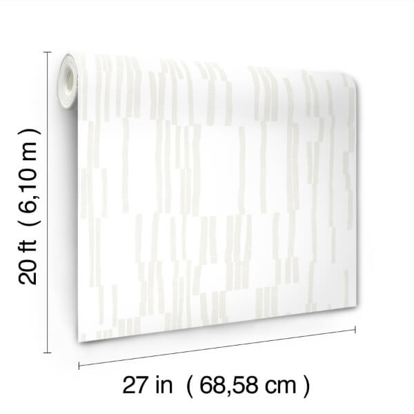Koso Pearl & White Premium Peel + Stick Wallpaper