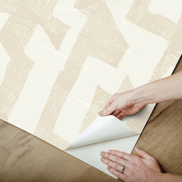 Tribe Caramel Cream Premium Peel + Stick Wallpaper
