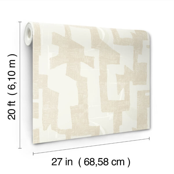 Tribe Caramel Cream Premium Peel + Stick Wallpaper