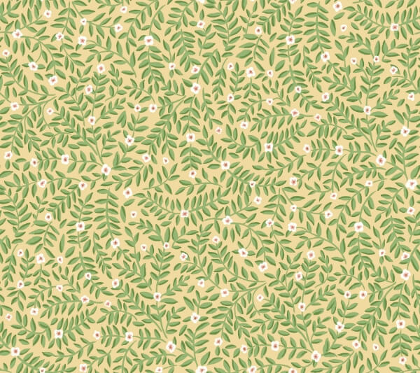 Elodie Gold Petite Floral Premium Peel + Stick Wallpaper