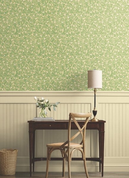 Elodie Gold Petite Floral Premium Peel + Stick Wallpaper