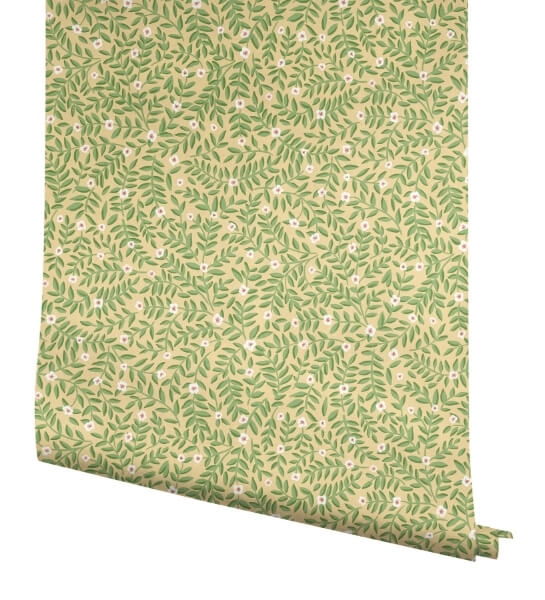 Elodie Gold Petite Floral Premium Peel + Stick Wallpaper