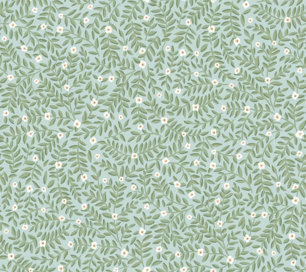 Elodie Light Blue Petite Floral Premium Peel + Stick Wallpaper