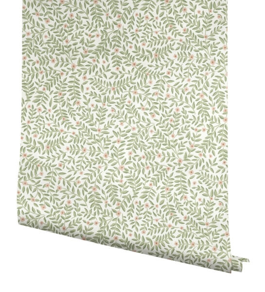 Elodie Cream Petite Floral Premium Peel + Stick Wallpaper