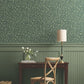 Elodie Evergreen Petite Floral Premium Peel + Stick Wallpaper