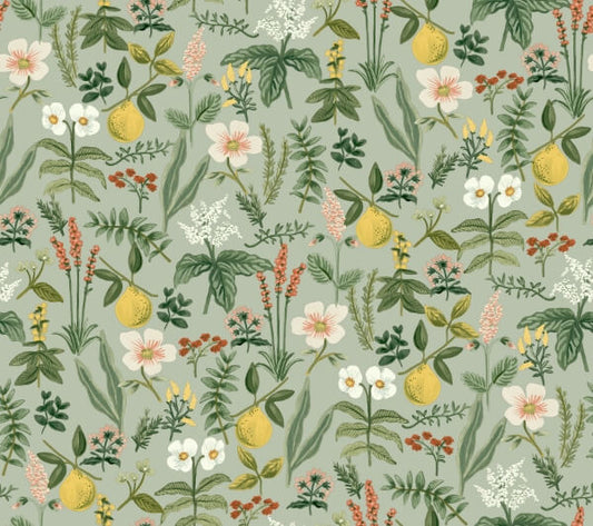 Herb Garden Sage Botanical Premium Peel + Stick Wallpaper