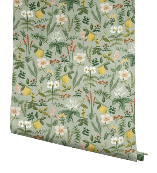Herb Garden Sage Botanical Premium Peel + Stick Wallpaper