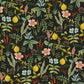 Herb Garden Black Botanical Premium Peel + Stick Wallpaper