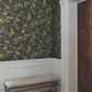 Herb Garden Black Botanical Premium Peel + Stick Wallpaper