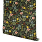 Herb Garden Black Botanical Premium Peel + Stick Wallpaper