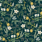 Herb Garden Navy Botanical Premium Peel + Stick Wallpaper