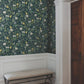 Herb Garden Navy Botanical Premium Peel + Stick Wallpaper