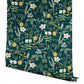 Herb Garden Navy Botanical Premium Peel + Stick Wallpaper